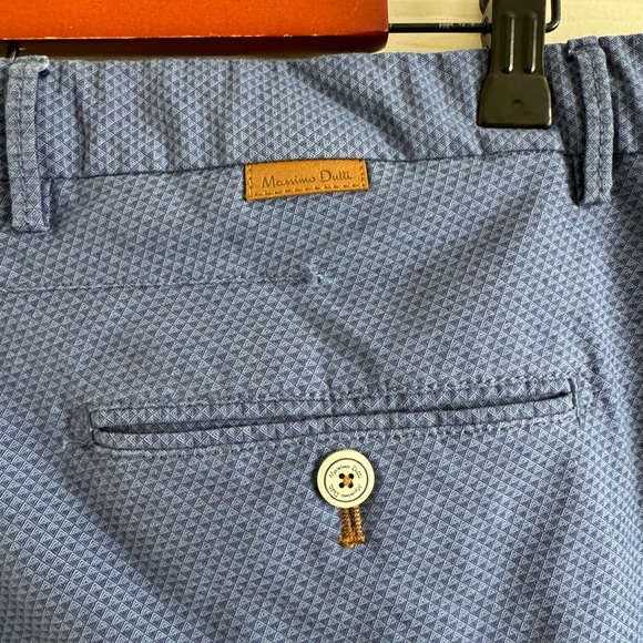 Massimo Dutti Soft Fabric Pants Slim Fit Mens Size 38 Blue - Picture 9 of 11